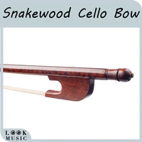 advanced 44 cello bow baroque style snakewood round stick mongolian white horsehair