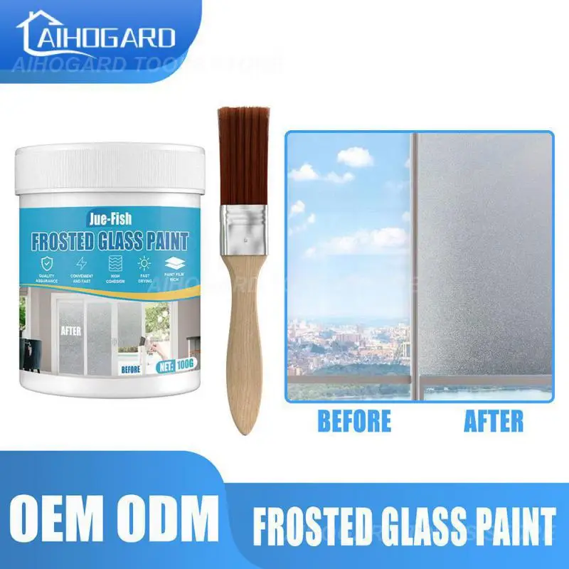 

Door And Window Shading Frosted Glass Paint Privacy Covering Universal Glass Decoration Matt Frosted Effect Sun Blocking 100g