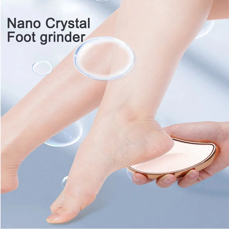 

Color Electroplated Foot Pedicure File Wet Dry Use Ruptures Dead Skin Callus Erase Exfoliate Scrubber Nano Glass Flat Grinder