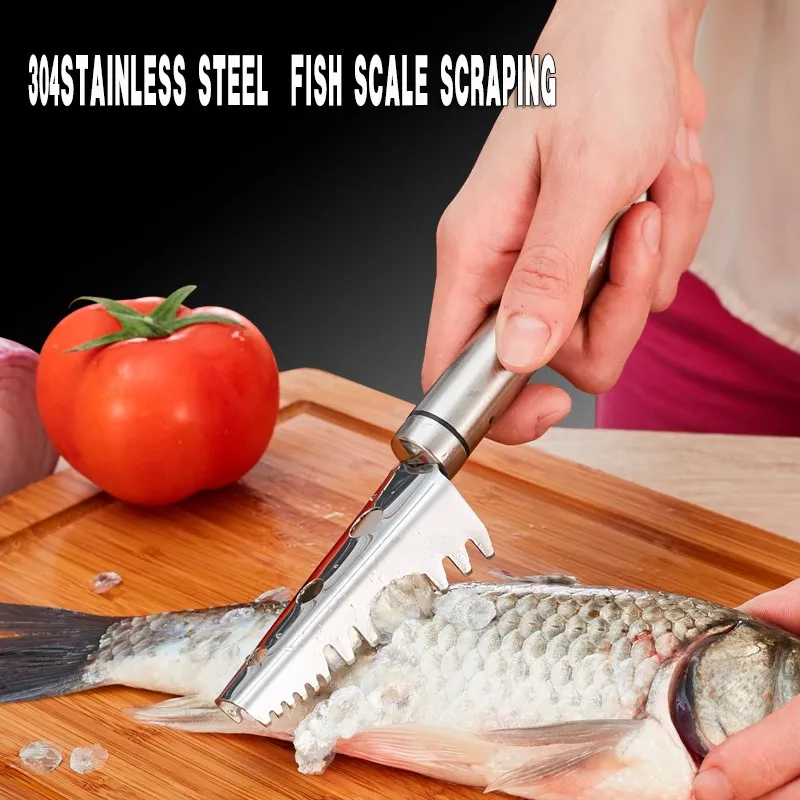 

304 Stainless Steel Manual Fish Scale scale scraper Seafood Tool Planing Kitchen Tools