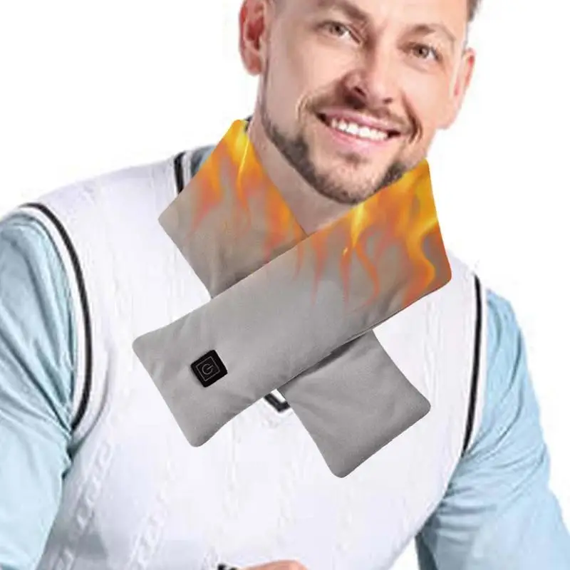 

Electric Scarf USB Rechargeable Heating Scarf Electric Neck Heating Pad Scarf For Daily Home Office Outdoor Cycling Fishing