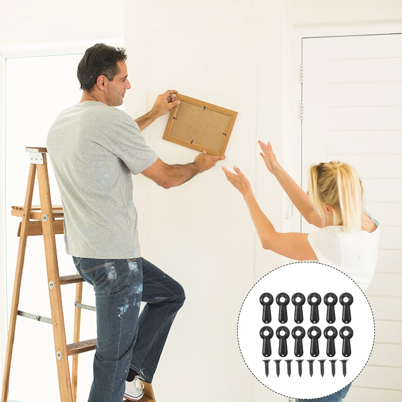 

100 Pcs Photo Buttons Frame Hardware Clip Turn Crafts Backing Clips Drawing Accessories Picture Hardwares Framing Parts