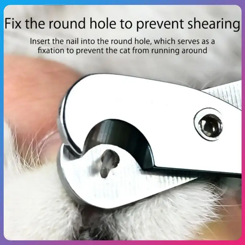 

Pet Small Nail Clipper Novice Cat Round Hole Nail Clippers Anti Accidental Injury Supplies Cross-border Cat Grooming Supplies