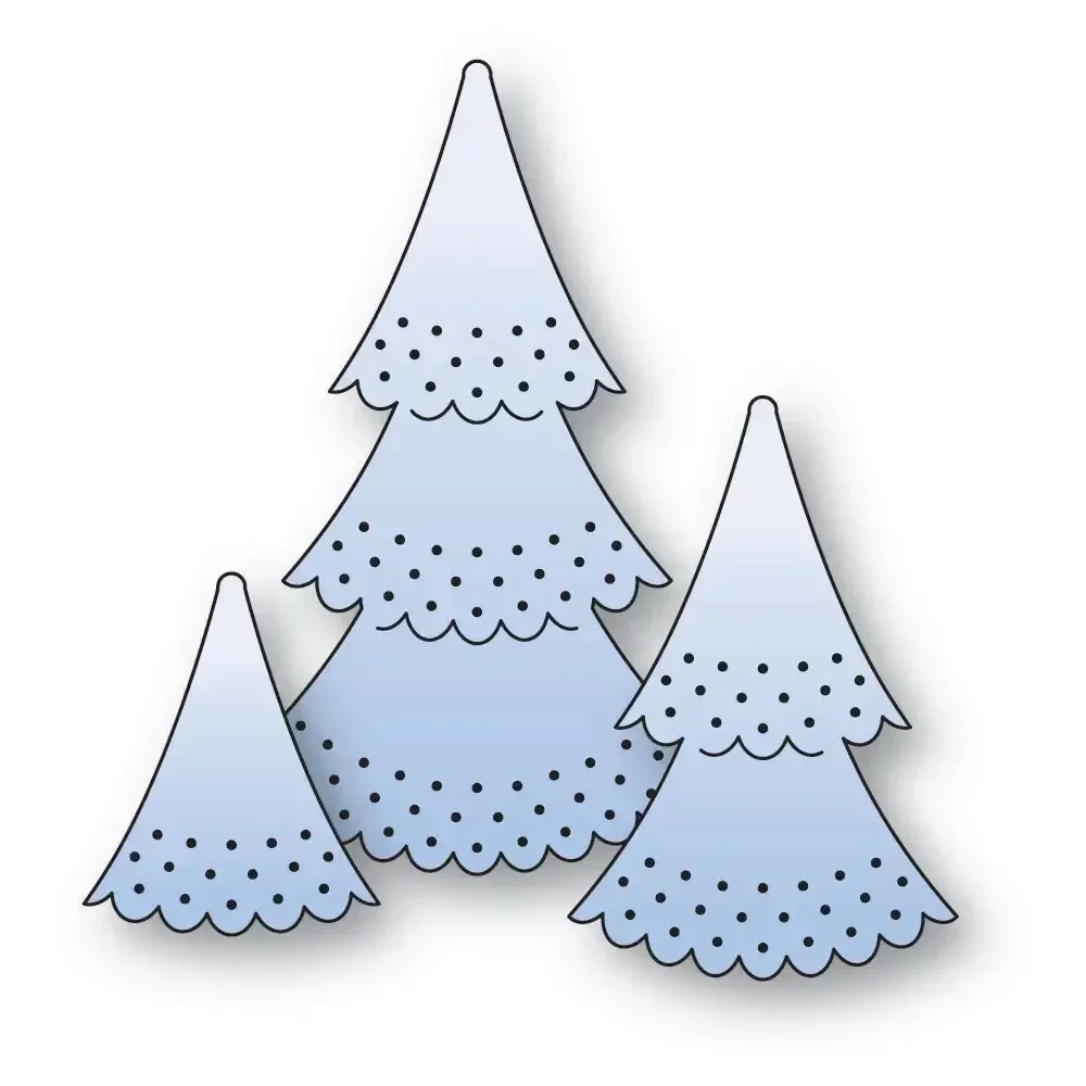 Di Dimple Cut Crafts Деревья штампы 2635 набор трафаретов шаблон для скрапбукинга сделай