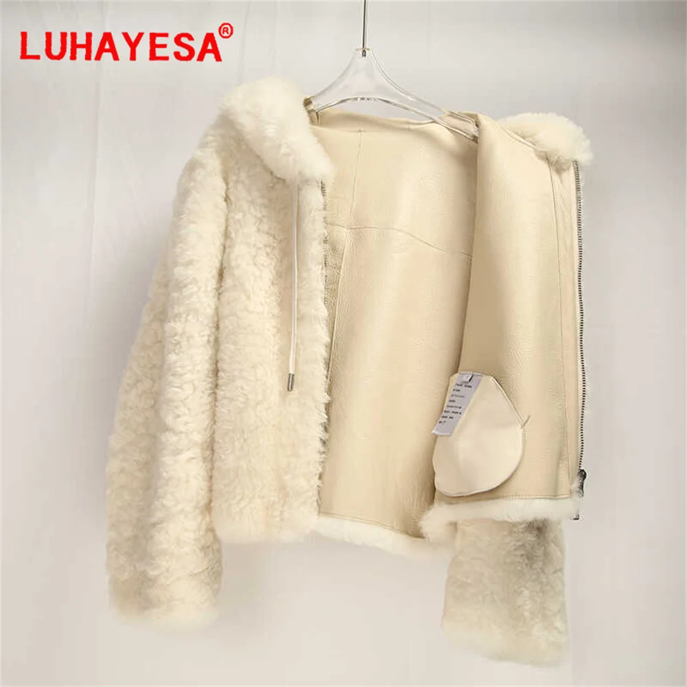 Женская куртка из овчины монгольской базары Повседневная зимняя одежда