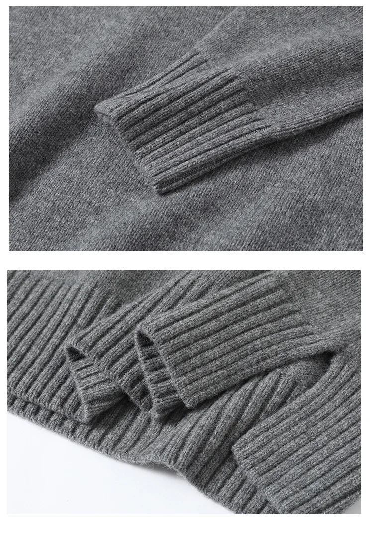 Свободный свитер из овечьей шерсти с вырезом на пуговицах реглан зимний джемпер