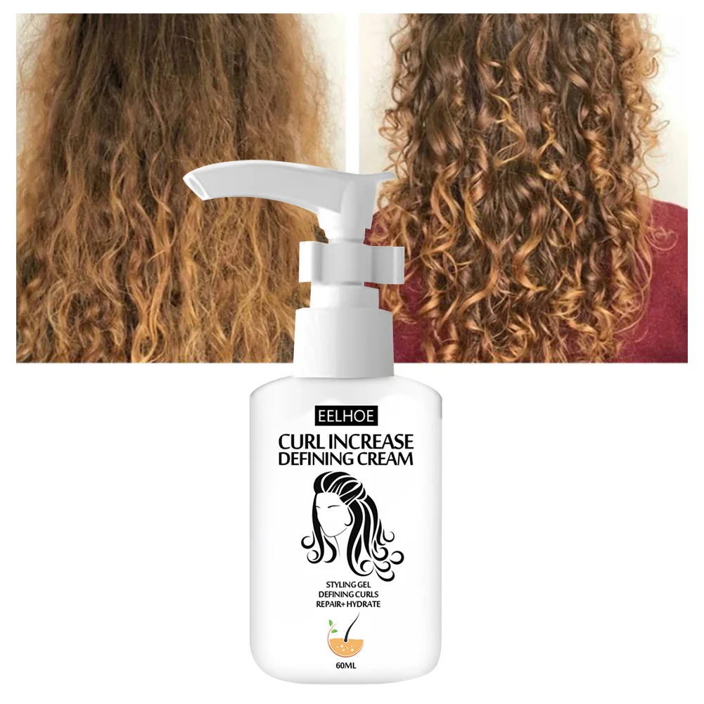 60 мл крем для укладки вьющихся волос усилитель завивки против спутанных
