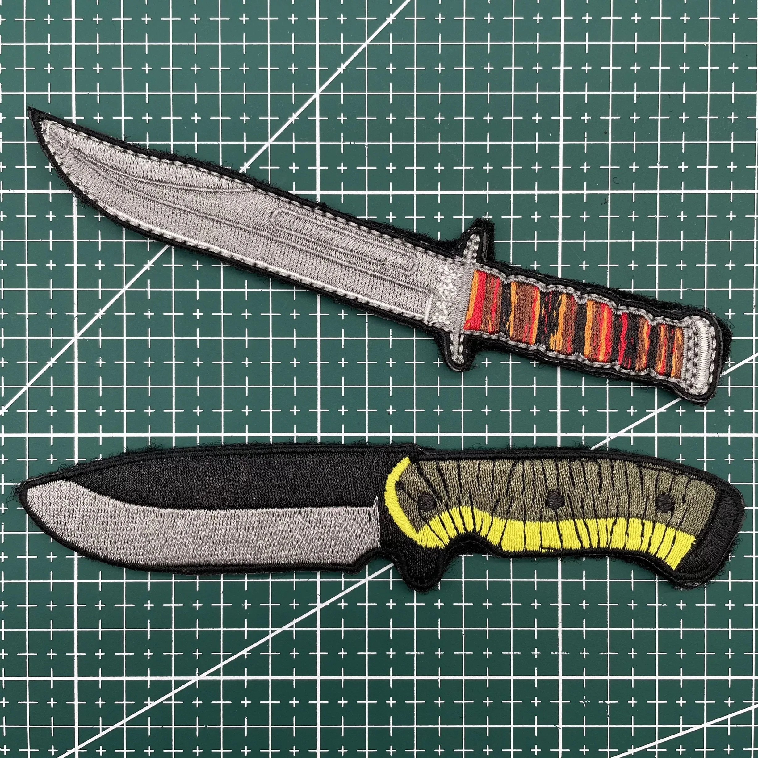 3D тактический значок кинжал для одежды застежка-крючок и петля вышитая нашивка в