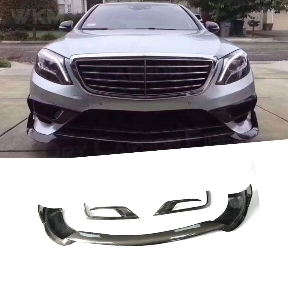 Спойлер для губ Mercedes Benz W222 S63 S65 2014-2017 углеродное волокно |