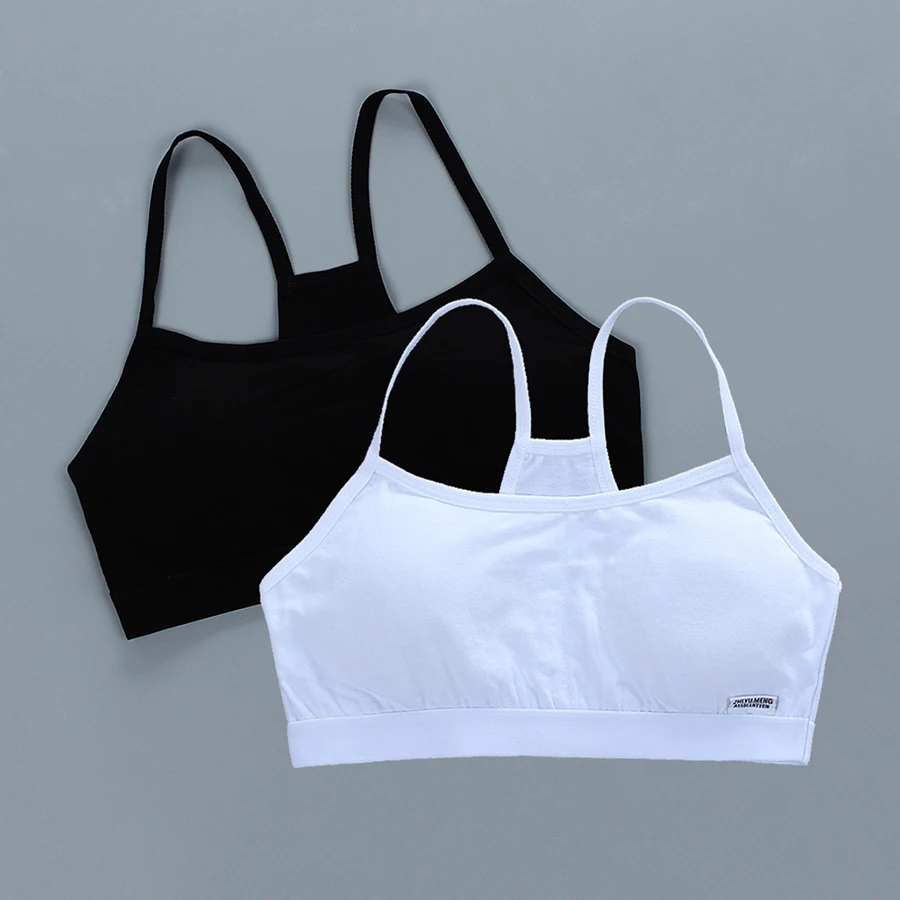 

Maiden Cotton Underwear Camisoles Puberty Girls Training Bras Chest Pad Vest Tube Top Women Sport Bras Cozy Breathable Lingerie