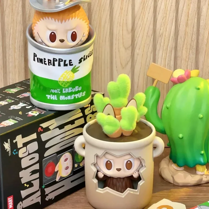 Labubu The Monsters Almost Hidden Blind Box Mystery Surprise Цветочный горшок Консервированная кукла-ананас