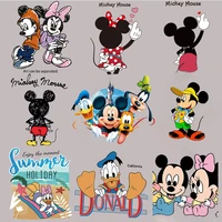 cartoon disney mickey mouse patches heat transfer stickers iron on cloth patch for clothing diy accessory for kids gift