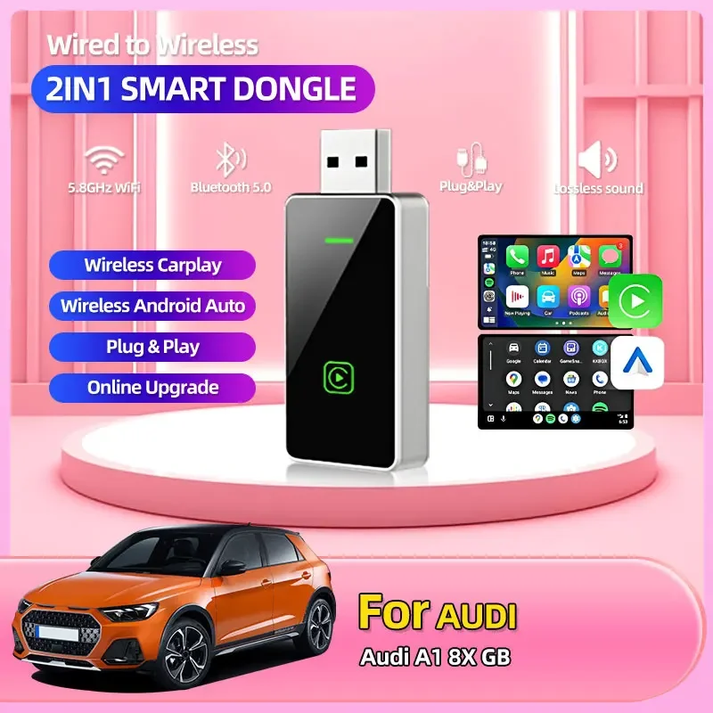 Новый автомобильный Стайлинг Автомобильный беспроводной адаптер Android Car 2in 1 Smart