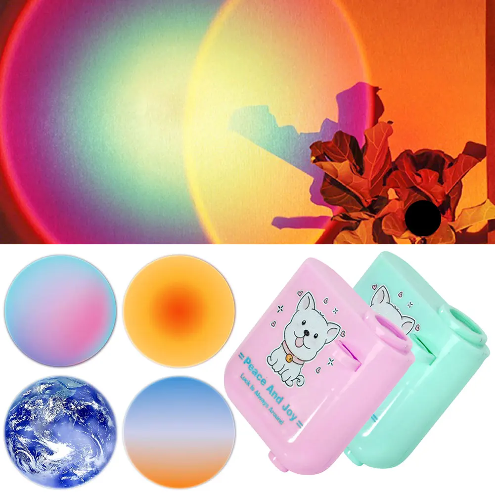 

Ins Sunset Projection Lamp Background Projector Night Light Photo Prop Wall Lights Birthday Gift Party Decoration Bedroom Decor