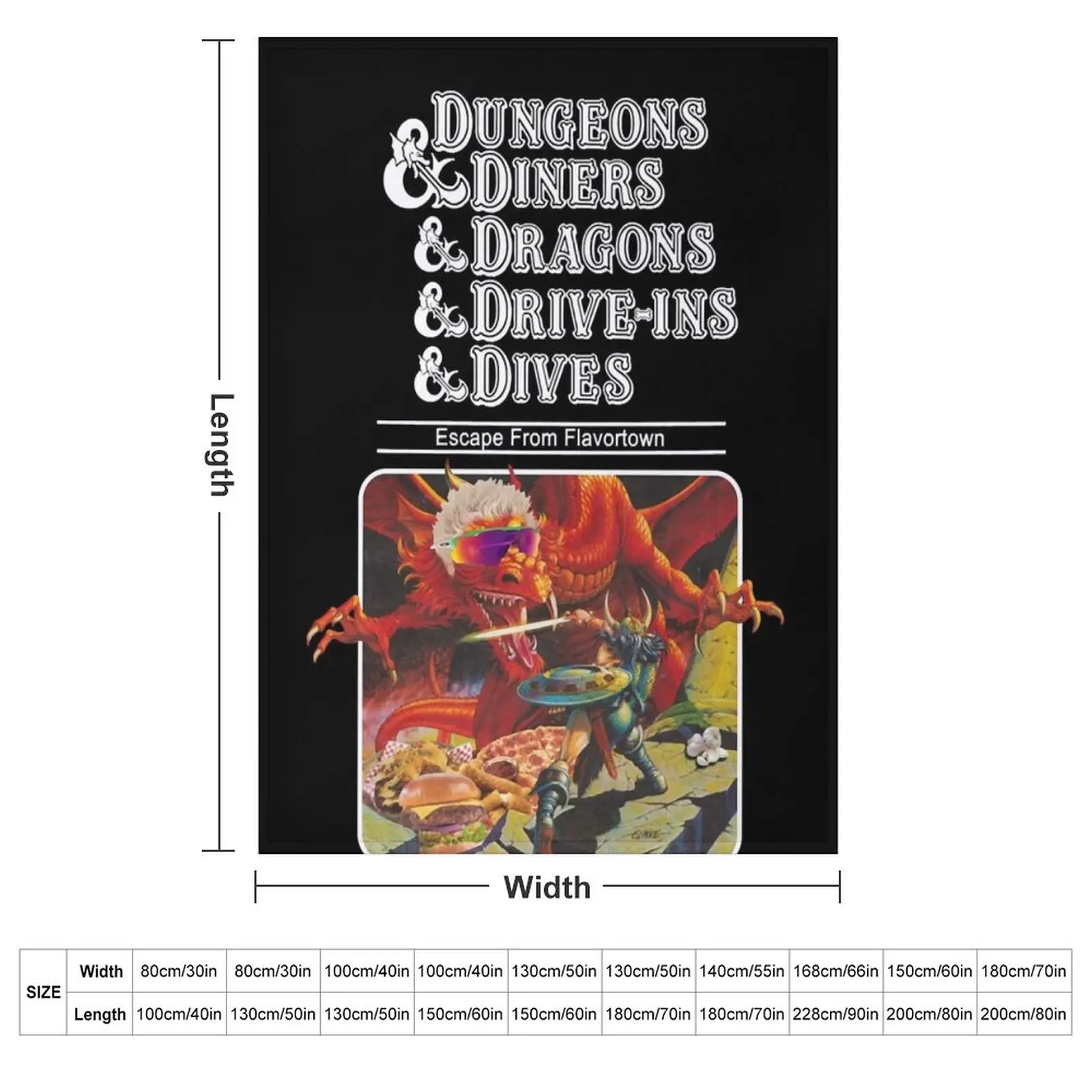 Плед Dungeons &amp Diners Dragons Drive-Ins Dives Escape from Flavortown