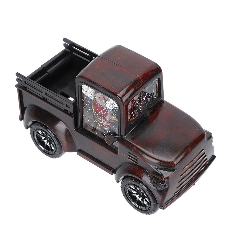 Ночник Санта-Снежный глобус Винтажный грузовик Рождественский настольный