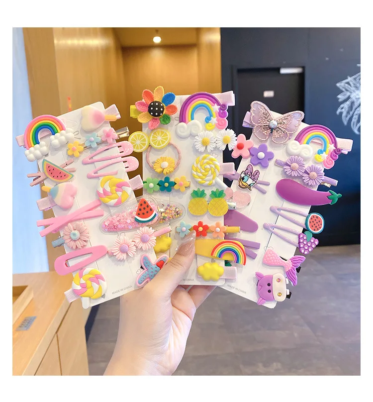 

Trendy 1Set Headdress Sweet Lovely Cartoon Fruit Animal Hair Clip For Children Girls Hairpin Fashion Kid's Hair Accessories Gift