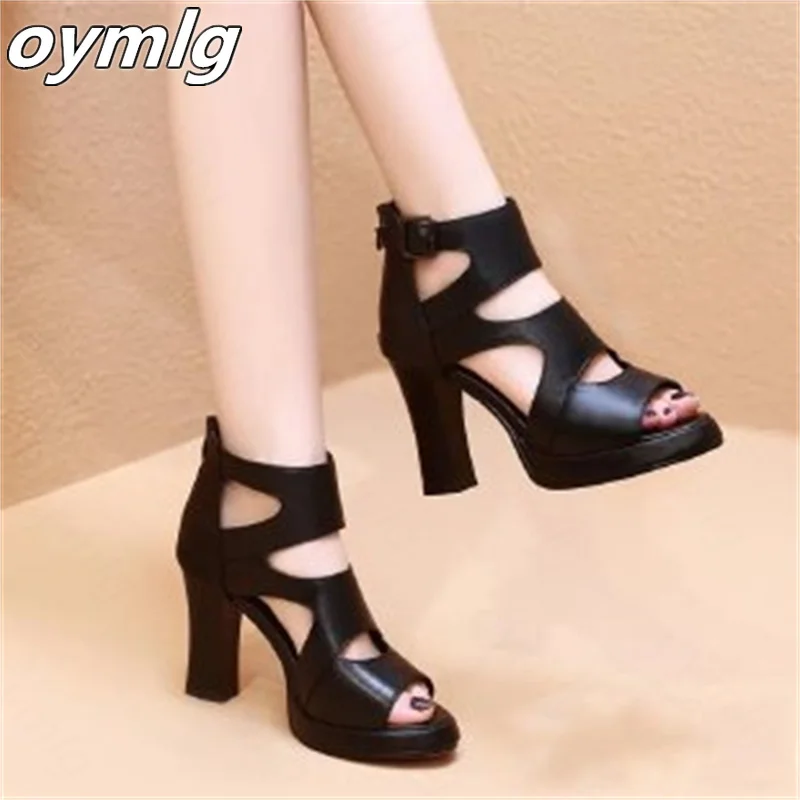 

2022 new style wild fashion high heels thick heel sandals female platform waterproof platform Roman sandals fish mouth shoes