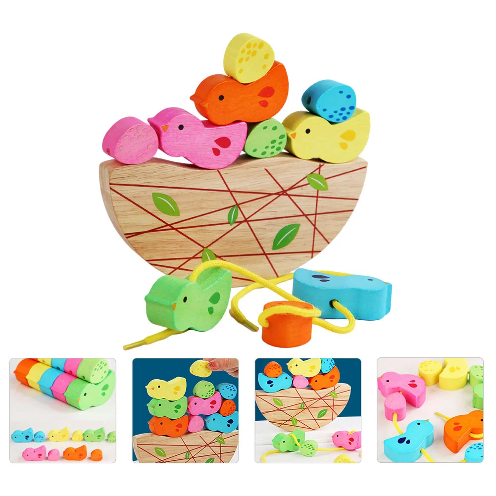 

1 Set Wooden Building Block Creative Educational Funny Stacking Kids Balance
