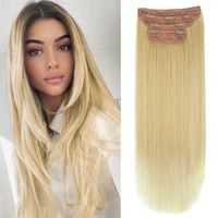 aisi hair synthetic long straight hair extension neckline extension hairpieces degraded extensions heat resistant