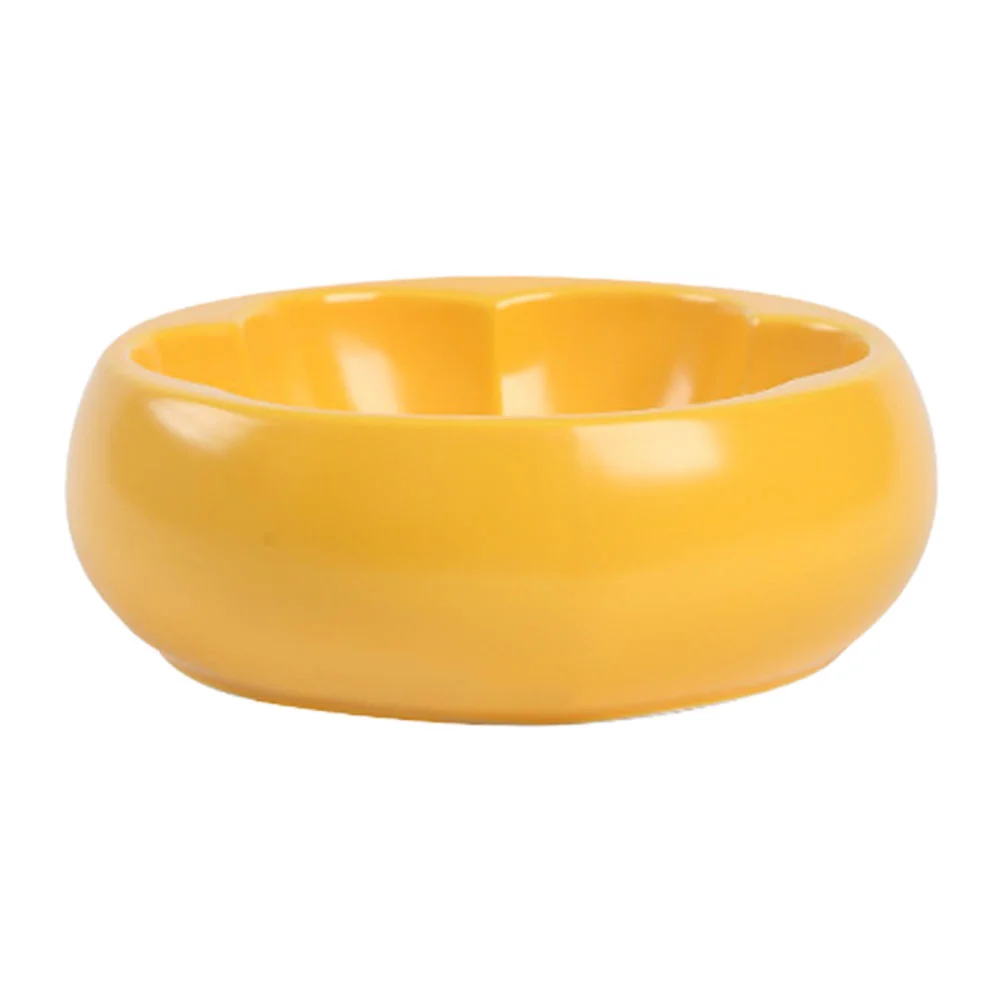 

Multi-function Pet Bowl Household Pet Feeding Bowl Adorable Pet Bowl (Yellow)