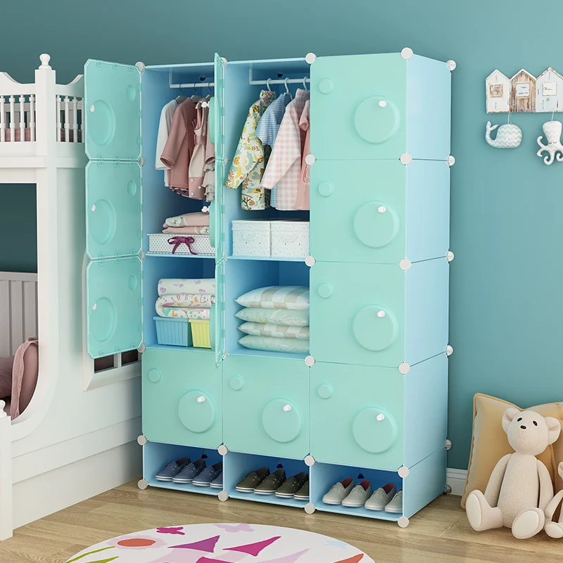 Clothes Storage Wardrobe Bedroom Partitions Minimalist Nordic Closet Modern Cube Simple Small Cheap Armario Trendy Furniture