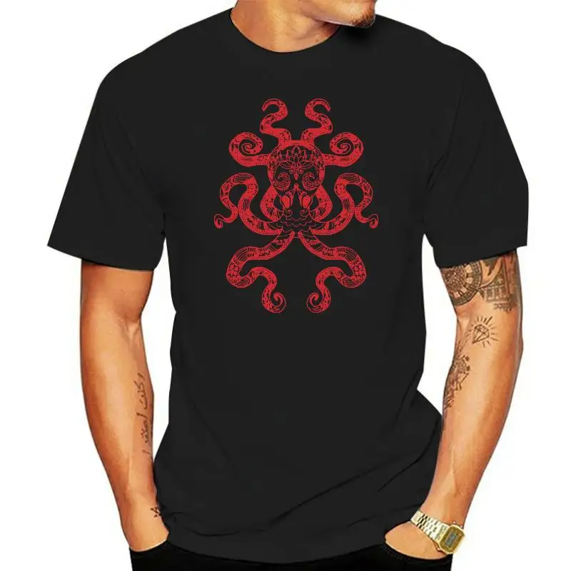 

2022 Trendy Color Me Octopus Art Design Mans T Shirt O-Neck Short Sleeve Cotton ValentineDay Gift Tops Tees Om Cthulhu