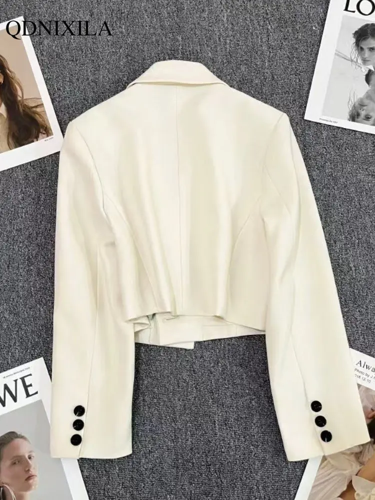 2023 Spring Summer Chic and Elegant Blazer for Women's New Korean Fashion Brief Long Sleeve Temperament Suit Jacket Women