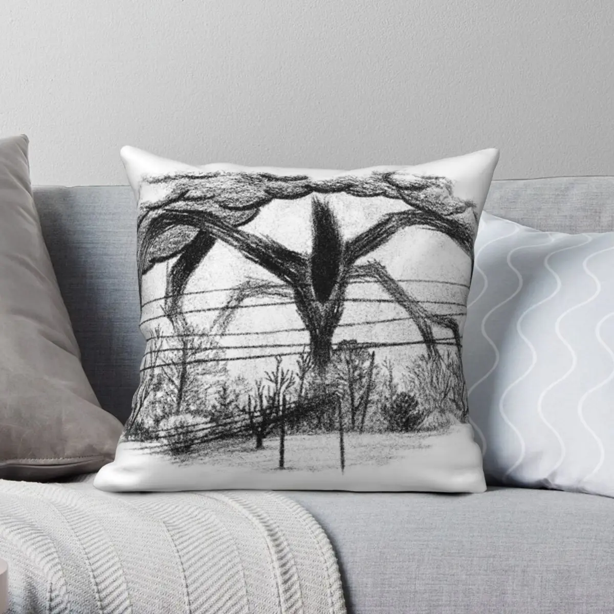 

Will Drawing Stranger Things Pillowcase Polyester Linen Velvet Creative Zip Decorative Throw Pillow Case Home Cushion Cover