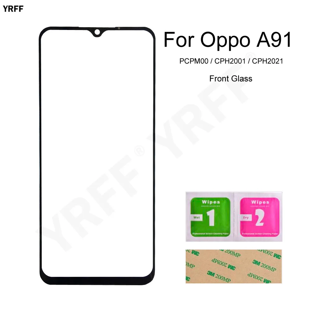 mobile touch screen panel for oppo a91 cph2001 cph2021 front glass panel no touch screen phone repair parts free global shipping