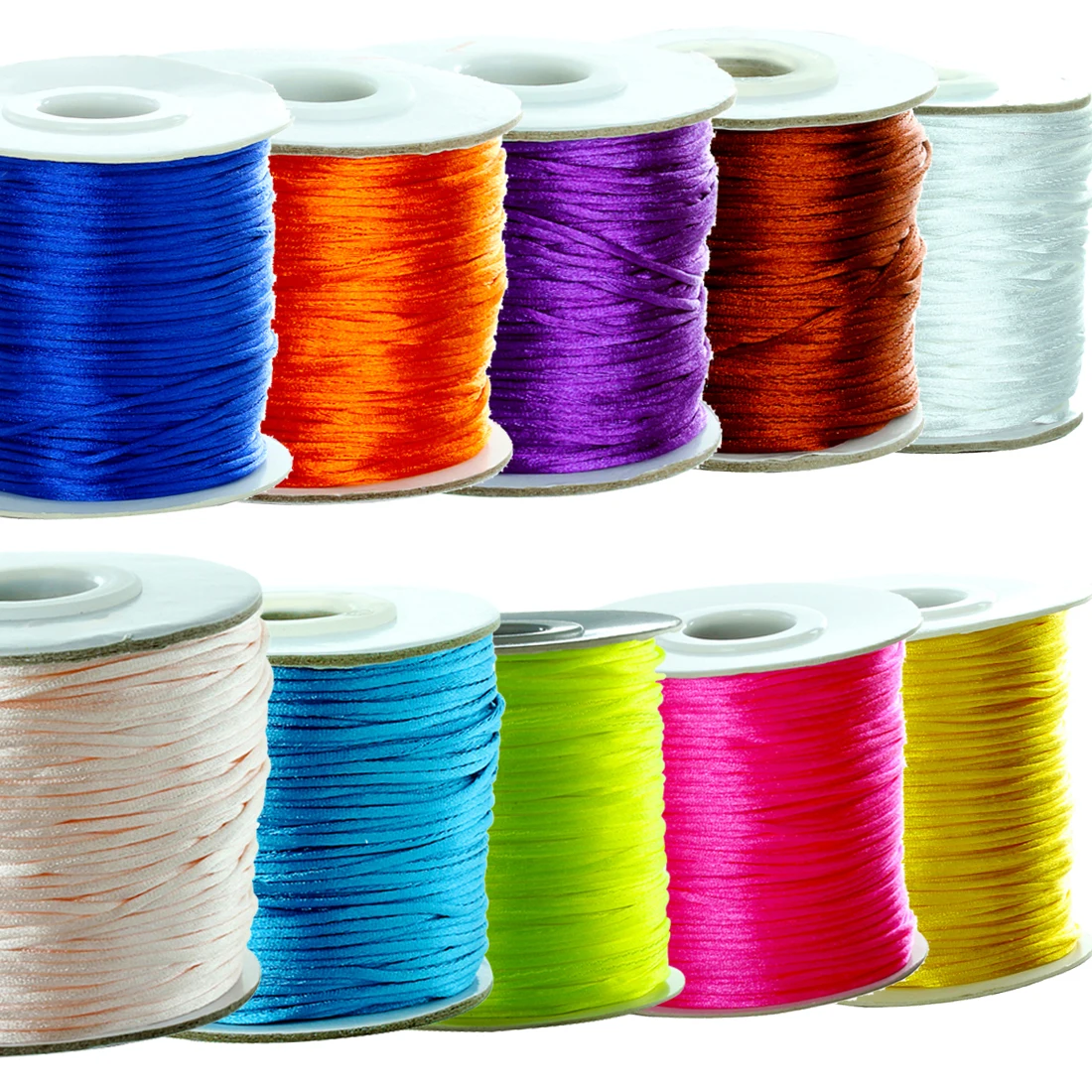 50-80yards/Roll 1/1.5mm Korean Silk Thread Chinese Knot Cord Accessories for DIY Bracelet Necklace Handmade Stitched Tassel - купить по