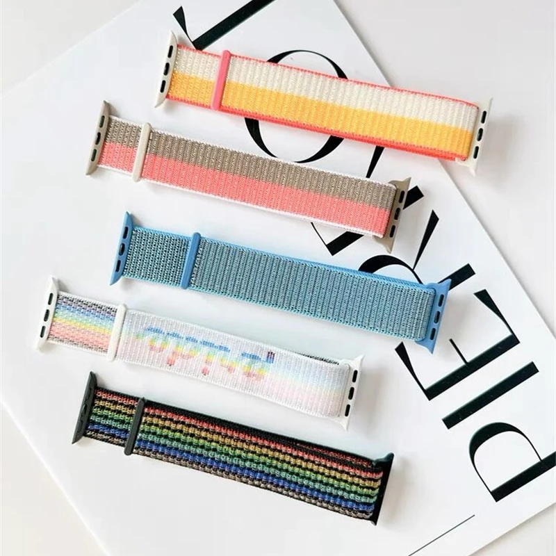 

Nylon Loop for apple watch band 44mm 40mm 45mm 41mm 38mm 42mm 49mm 45 mm correa bracelet iWatch series Ultra 8 3 5 6 se 7 Strap