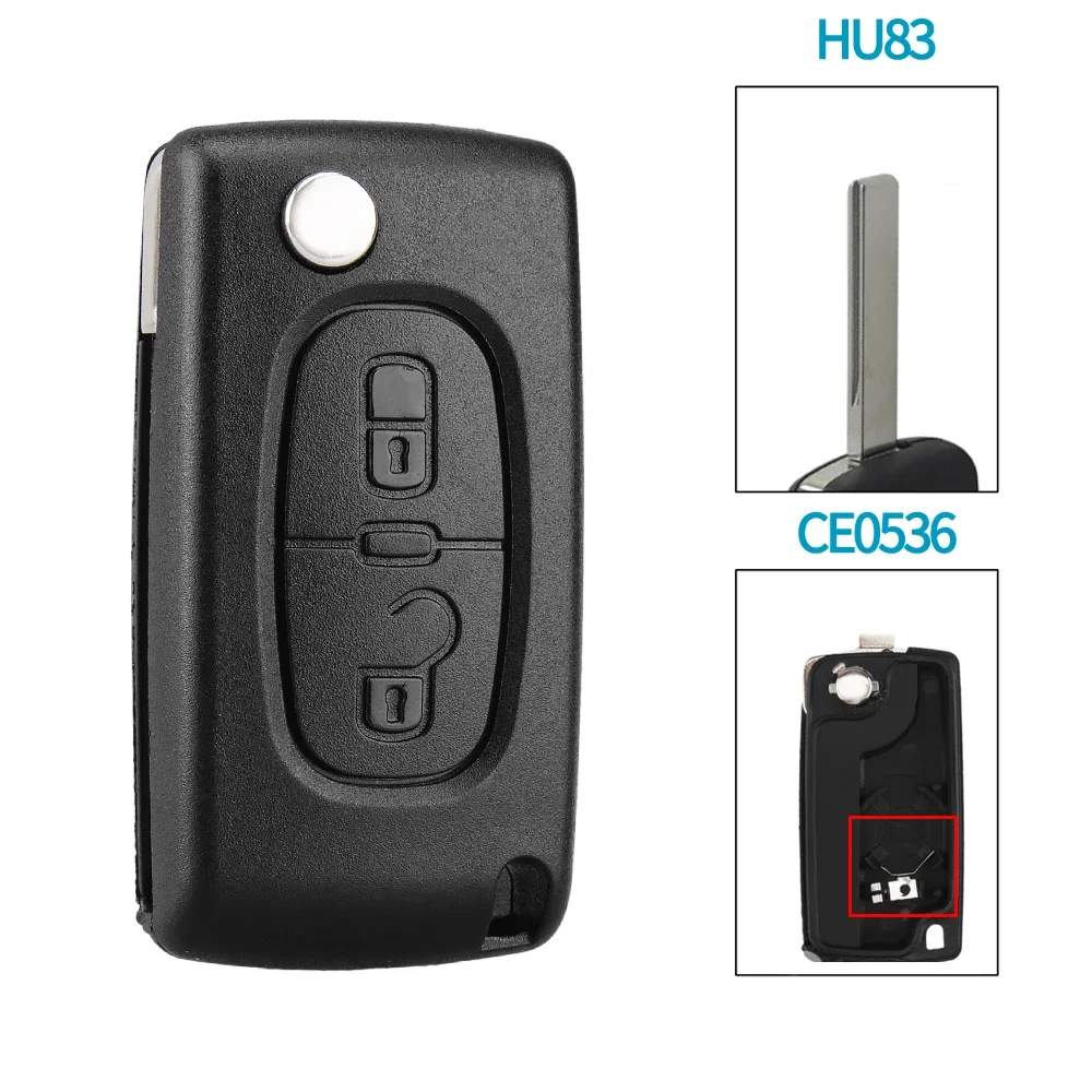 

Ключ для автомобиля KEYYOU с 3 кнопками, чехол-брелок для Peugeot 207 208 307 308 408 Partner, складной Автомобильный ключ HU83 Blade CE0536