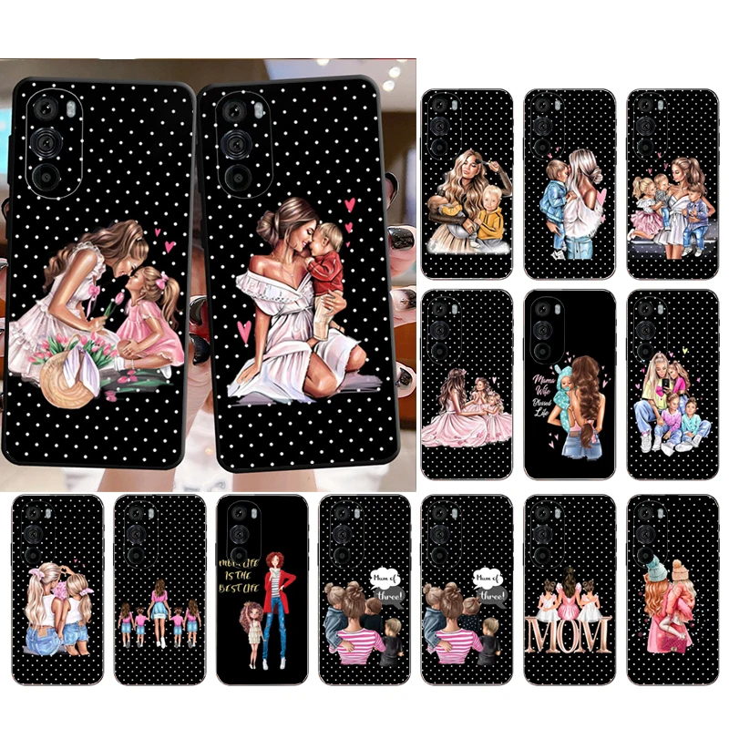

Phone Case for Moto E22i E22 E32 E40 E20 Edge X30 20 Lite 20Pro 30 Neo Ultra Fusion E7Power E7 E6 Plus Mama Mom Son Daughter