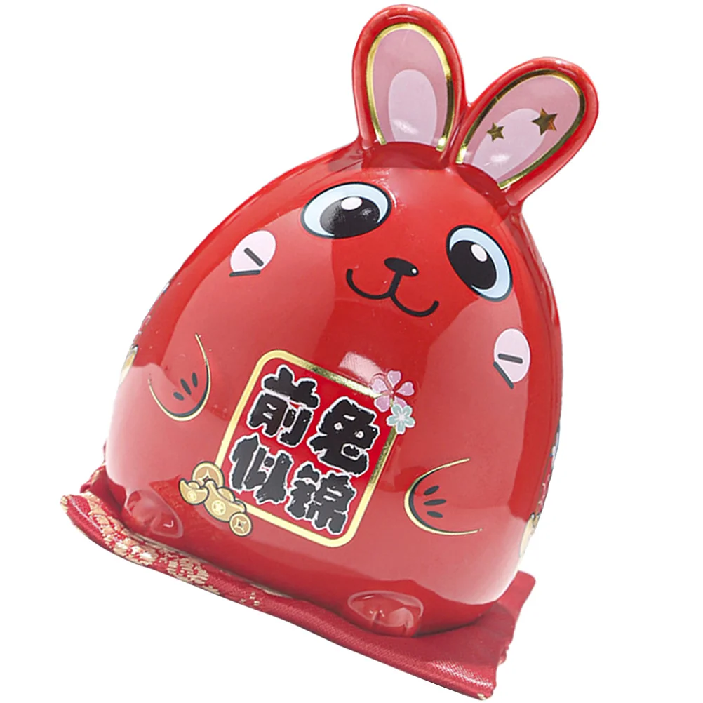 

Bank Rabbit Year Piggy Bunnystatue Money Chinese New Jar Decorations Thezodiac Kids Decor Toy Box Saving Shui Feng Decorative