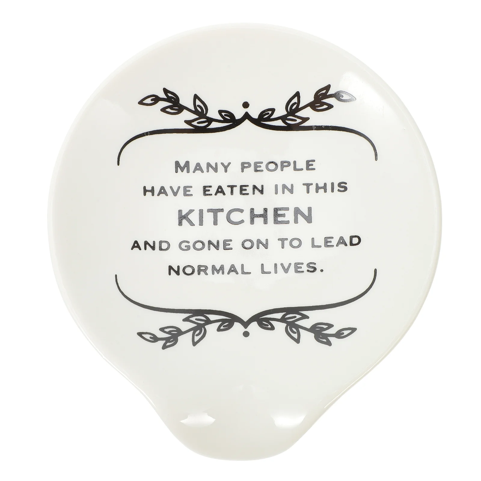 

Spoon Holder Rest Ceramic Utensil Small Soup Stand Pottery Ladle Rack Cooking Spatula Spoons Black Supporting Kitchen Colander