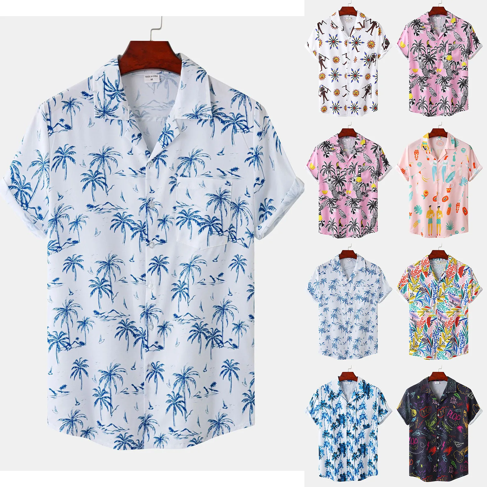 

Casual Hawaiian Shirt Mens Blouse Mens Summer Fashion Short Sleeve Shirts For Men Print Hawaii Beach Tops Blouses Camisas