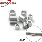 Круглые алюминиевые муфты для обжима кабеля, 2 мм, 50 шт.