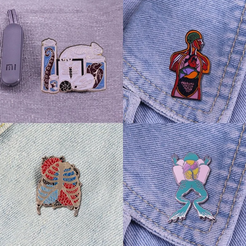 Высококачественная эмалированная брошь с изображением Человека лягушки ребер