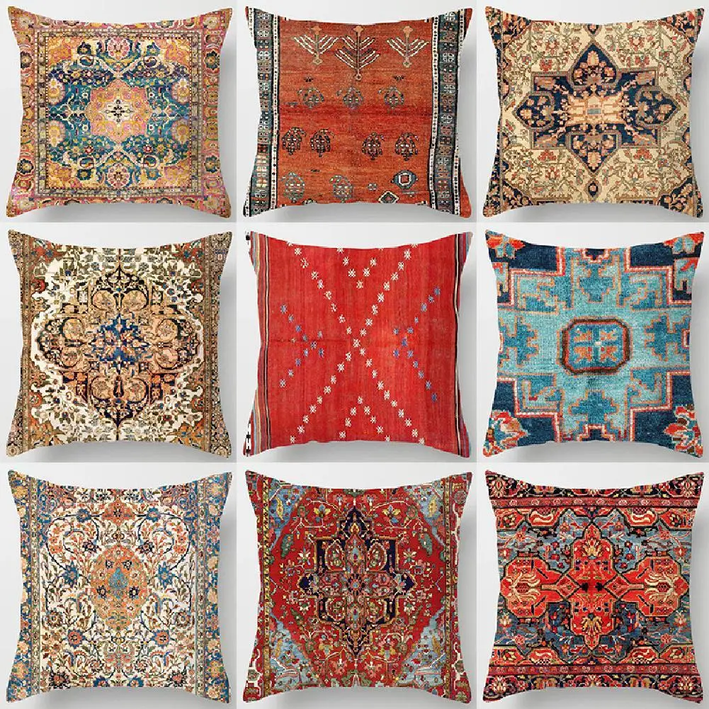 

Linen Cushion Cover Vintage Home Decor Throw Pillow Case Boho Decorative Pillowcase 45*45 cm Gothic Outdoor Sofa dropshipping