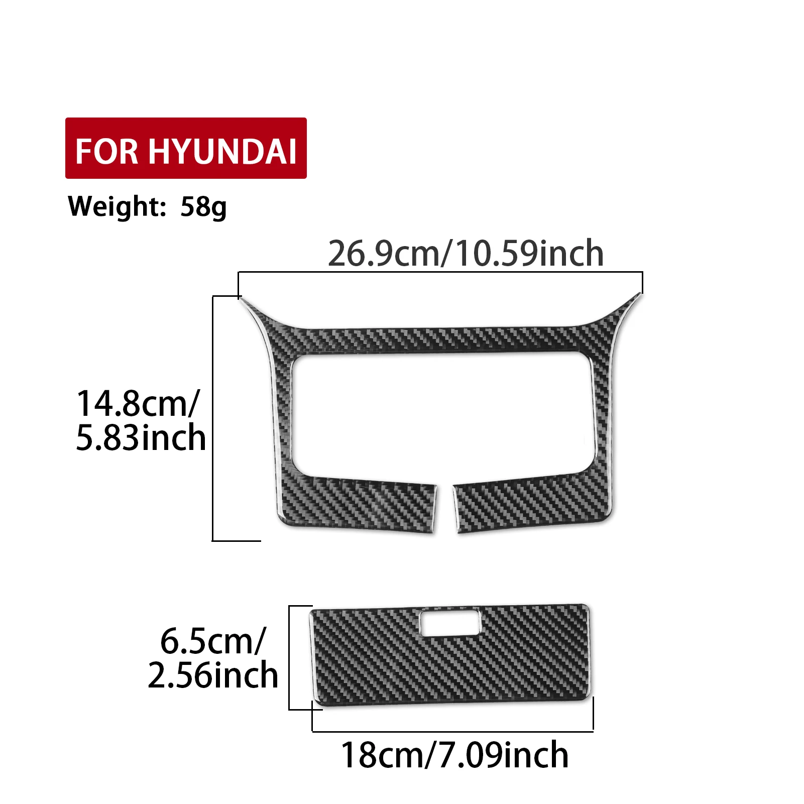 Фото Для Hyundai Azera Grandeur TG 2006-2011: накладка на центральную консоль из углеродного волокна, аксессуары для автомобиля, декоративные наклейки для интерьера №5