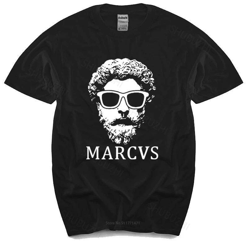 

T-shirt men O-neck Stoicism Philosopher King Marcus Aurelius Tshirt Stocism Marcus Marcus Aurelius Philoso tee-shirt for men