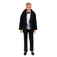 fashion doll accessories groom white shirts coat pants trousers formal suit wedding clothes for ken dress for barbie game gift