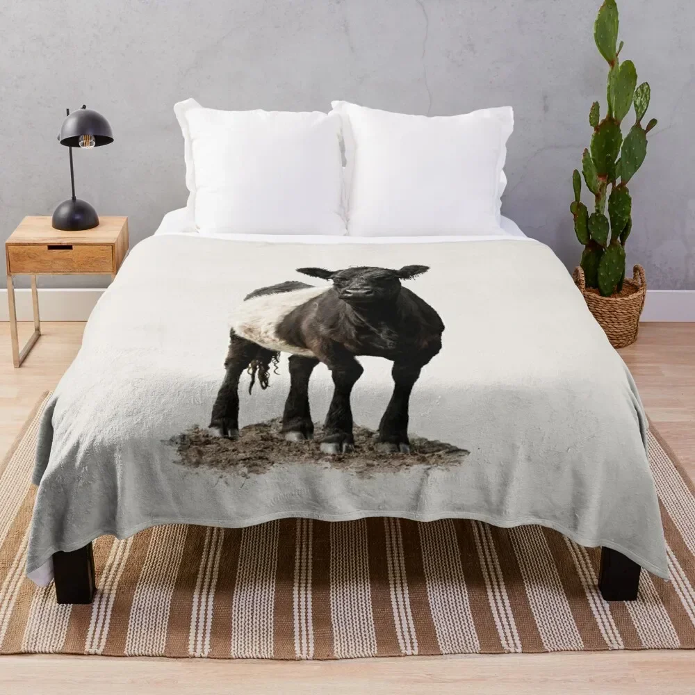 Одеяло с ремнем из коровы Galloway винтажные модные одеяла для кровати