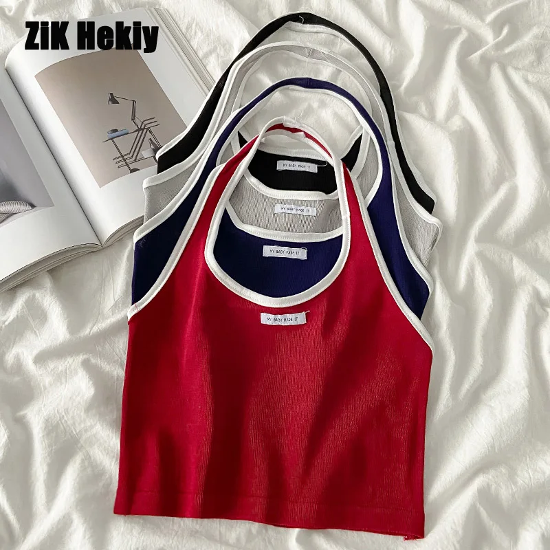 

Zik Hekiy Women Sports Vest Ladies 2022 Summer New Halter Sling Summer Beauty Back Top