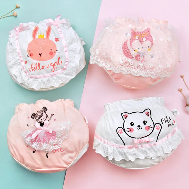 

Baby Girls Shorts Cotton Infant PP Pant Bloomers Cute Cartoon Lace Ruffle Princess Underwear Briefs Pink Panties Frilly Knickers