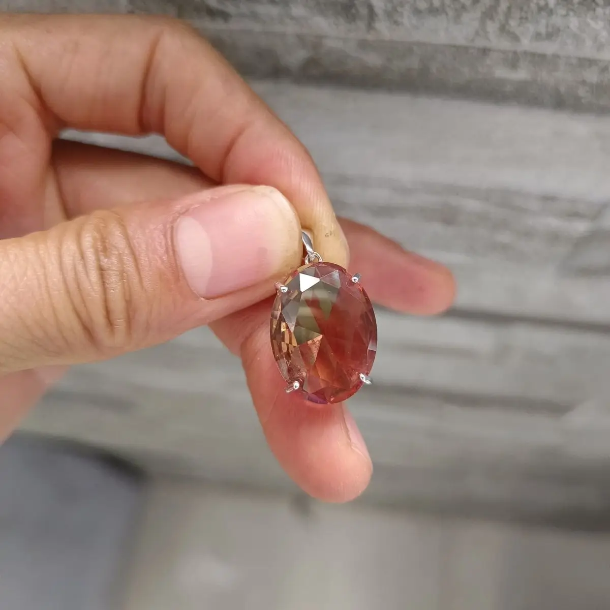 Турецкий султан камень из гидроглинозема разные цвета 925 серебра Большая