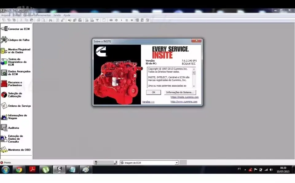 Последний Cummin Insite 8.9.130 PRO с программным обеспечением для диагностики двигателя