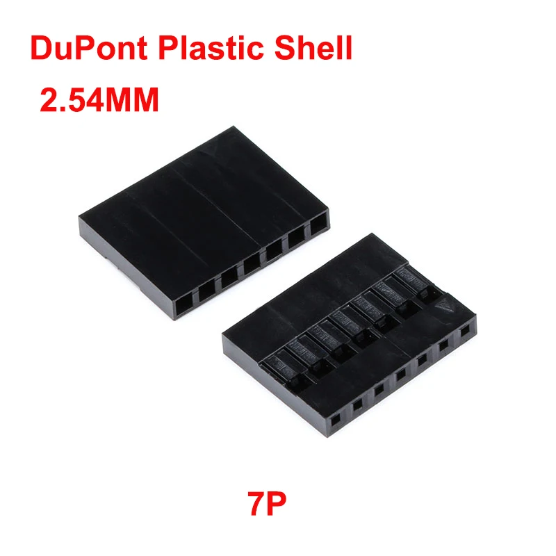 

100 шт. 2,54 мм Dupont пластиковый корпус 7Pin Однорядный Dupont пластиковый корпус Dupont разъем Dupont корпус контактный разъем