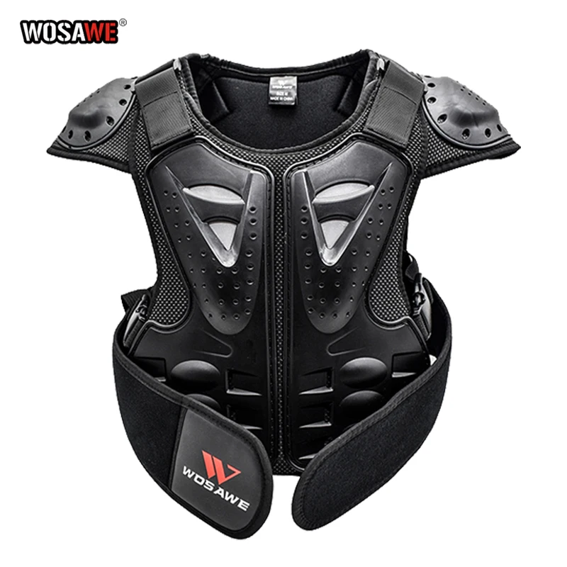 

Motorcycle Jacket Child Armor Gear For Motocross Dirt Bike Skating WOSAWE Kids Body Chest Spine Protector Protective Guard Vest